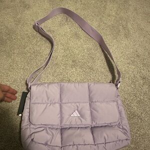 Adidas Light Purple Quilted Crossbody Bag